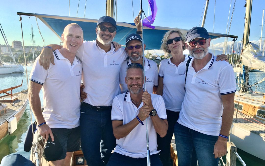 Équipe de direction de COÉOS Groupe à une régate aux voiles d'Antibes